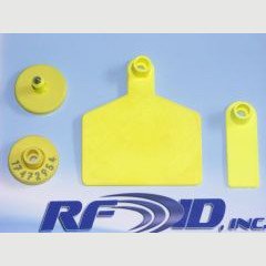 125 KHz LF ISO 11784 and 11785 Animal Ear RFID Tags.