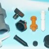 Model PBT1438 ABS Bolt Tag, orange, 14mm diameter x 38mm length, UHF 902-928 MHz passive RFID