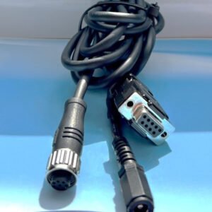 Model CAB-8P-PWR-9P-2m Cable, 2meters, M12 8pin connection to Model HF-3600 Reader with quick connect power jack & 9pin female serial on opposite end