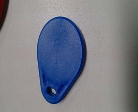 images Model KF-BL Keyfob Tag, ABS, Blue round, UHF 902-928 MHz passive RFID