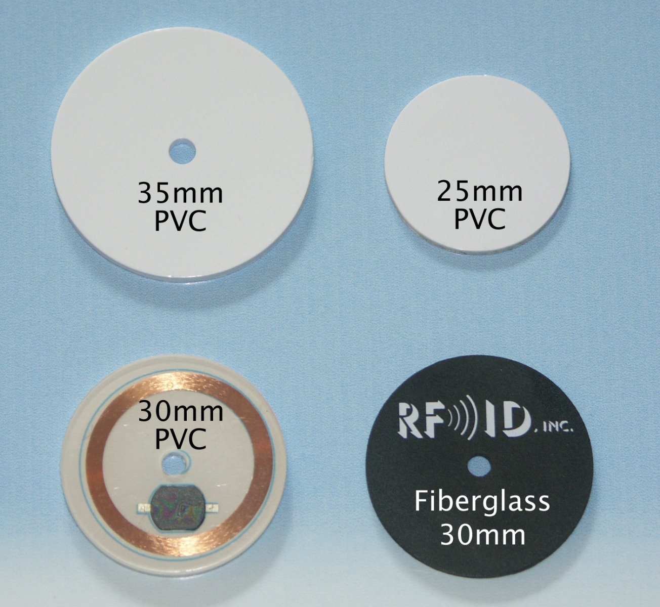 13.56 MHz HF PVC Laminate RFID Tags