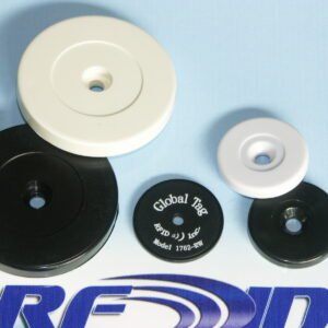 Model 1762-3005-RW-BLK Black ABS w/center hole, 30mm diameter x 5mm, LF 125 KHz RFID