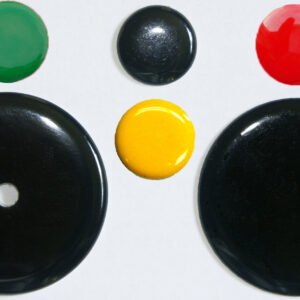 Model 1763-50-P/S-RW Potted Dome Epoxy Tag w/peel & stick, 50mm diameter x 2mm, 125 KHz LF RFID