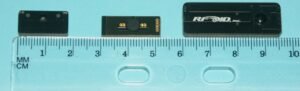 images Model F2208 FR4 Tag, Mount on Metal High Temperature 200C, 22x8mm with Peel & Stick Backing, UHF 902-928 MHz passive RFID