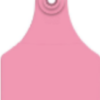 Model AET10074P-M4QT Animal Ear Tag, Pink, 100x74mm w/backing, M4QT chip on Impinj H47 44x44mm square inlay, UHF 902-928 MHz passive RFID